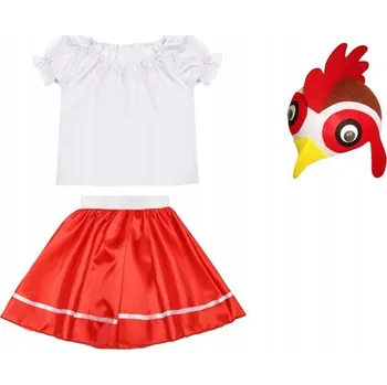 Karnevalový kostým KOSTÝM KOHOUT SUKNĚ ČEPICE 98-110 3 díly