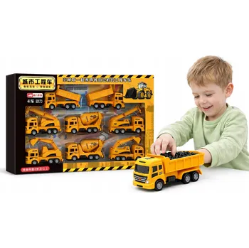 ostatní stavebnice STAVEBNICE Staveniště Stavební Vozidla Technické Stavebnice Sada 8v1 Hit