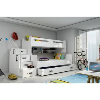 Dětská postel BM Dětská patrová postel Max 3 bílá