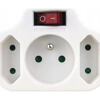 Elektrická zásuvka Elektrická Zásuvka rozbočka Emos bílá