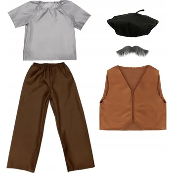 Karnevalový kostým KOSTÝM DĚDEK, OBLEČENÍ NA PŘEDSTAVENÍ, DEN DĚDEČKŮ, STAŘÍK, VELIKOST 134-140