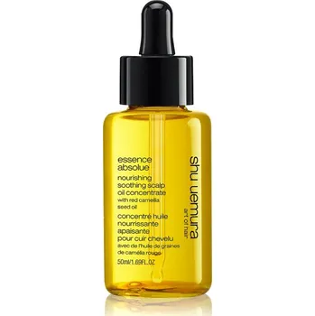 Vlasová regenerace shu uemura Essence Absolue Nourishing Soothing Scalp Oil Concentrate předšamponový a vyživující olej pro suchou pokožku hlavy a vlasů 50 ml