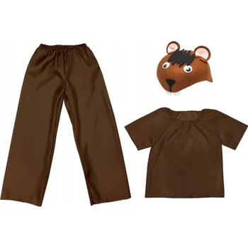 Karnevalový kostým KOSTÝM BOBR ČEPICE KALHOTY HALENKA 98-110 3el