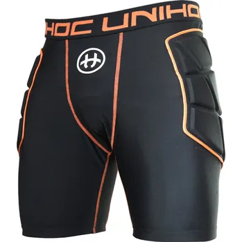 Pánské oblečení Unihoc FLOW Brankářské šortky XXXL, černá / oranžová