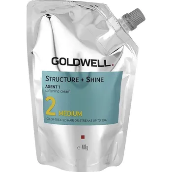 Stylingový přípravek Goldwell Structure + Shine Agent 1 Softening Cream narovnávací a vyhlazující krém 400 ml, 2 - medium - barvené nebo melírované vlasy (do 30%)