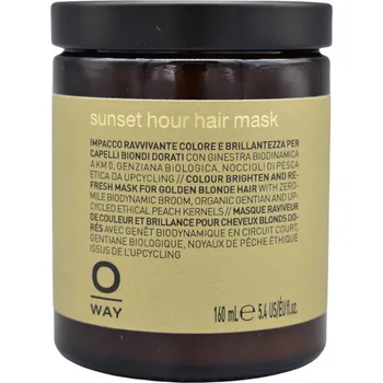 Vlasová regenerace Oway Blondeway Sunset Hour Hair Mask péče o barvu a lesk zlatavých blond vlasů 160 ml