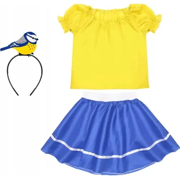 Karnevalový kostým KOSTÝM SIKORKA KOSTÝM PTÁČEK PŘEVLEK BAL JARO ČELENKA 98-110 4el