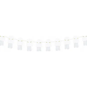 Papírová girlanda Party Deco 130 cm bílá