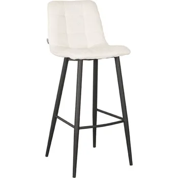 Barová židle LABEL51 Barová židle JELT bílé bouclé 105cm UK-30.455