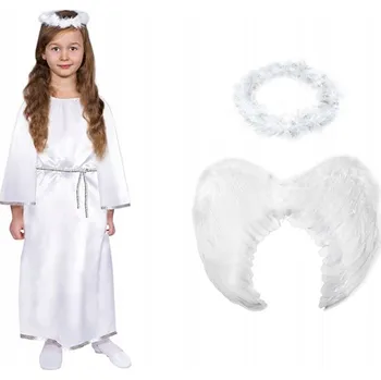 Karnevalový kostým Kostým Anděl Bílý 146-158 Vánoční Besídka