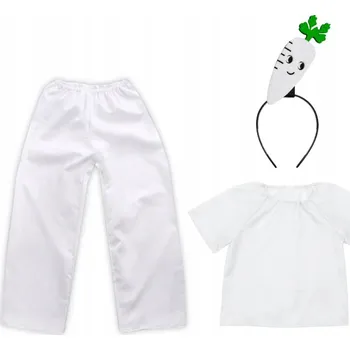 Karnevalový kostým KOSTÝM PETRŽELKA ZELENINA BÍLÝ 134-140 4 díly