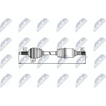 Poloosa kola Hnací hřídel - poloosa NTY NPW-SB-009
