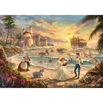 Puzzle SCHMIDT SPIELE Puzzle 1000 dílků Disney Malá mořská víla Láska Barevné