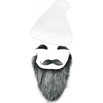 Karnevalový kostým KOSTÝM TRPASLÍK ELF SKŘÍTEK BRADA BÍLÝ 2el