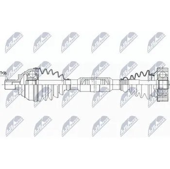 Poloosa kola Hnací hřídel - poloosa NTY NPW-VW-181