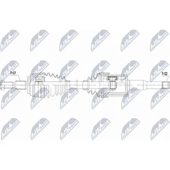 Poloosa kola Hnací hřídel - poloosa NTY NPW-FR-188