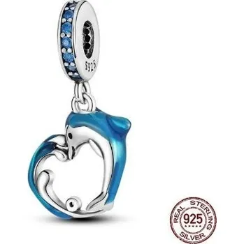 Korálek Prosperk Korálek stříbrný na náramek delfínci S0064