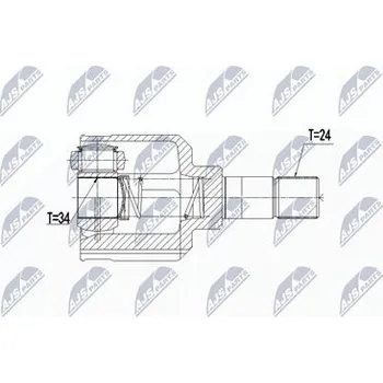 Poloosa kola Sada kloubů pro hnací hřídel NTY NPW-PE-024