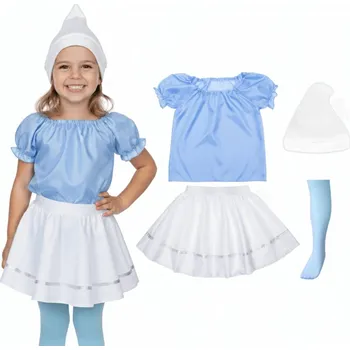 Karnevalový kostým Kostým Šmoulinka pro dívky velikost 128