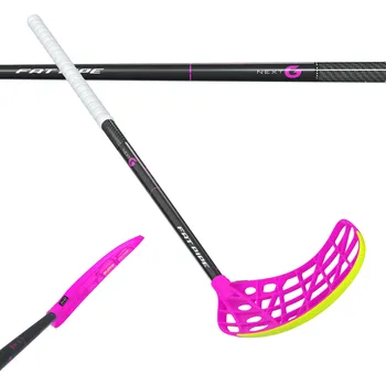 Florbalová hůl Fat Pipe NEXT-G 29 CTRL SLICKS FH2 Florbalová hůl bílá / černá / růžová, Levá (levá ruka dole), 96cm (=106cm)
