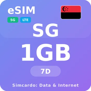 SIM karta Singapur Mobilní Internet - eSIM 1GB 7 dní datová SIM karta