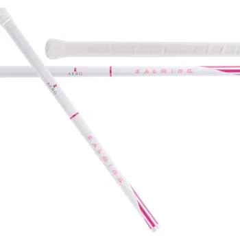 Florbal Salming Q-Series Aero F27 White/Pink Shaft florbalové hole bílá / růžová, 96cm (=106cm)