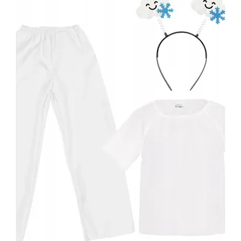 Karnevalový kostým KOSTÝM SNĚHURKA, KARNEVALOVÝ SNĚHOVÁ VLOČKA, ZIMNÍ PŘEVLEK, PRVNÍ ZIMNÍ DEN, VELIKOST 98-110