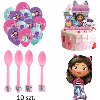 Party dekorace Gábinin Kouzelný Domek zápich do dortu, zdobení na muffiny, balónky, narozeniny, Panduś, ozdoba