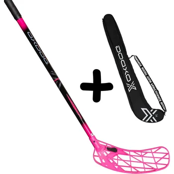 Florbal Oxdog HYPERLIGHT 2.0 HST 27 PK ROUND MBC + Stickbag Set florbalky s vakem černá / růžová, Levá (levá ruka dole), 103cm (=113cm)