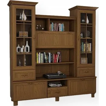 Komoda Vitrína višeň matná 207 x 180 x 44 cm eMeblast