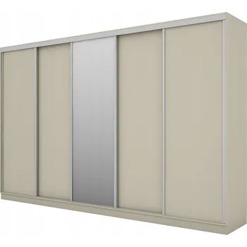 Šatní skříň EMeblast Skříň Posuvné skříně 5D 380 x 244 x 66 cm kašmírová skříň se zrcadlem