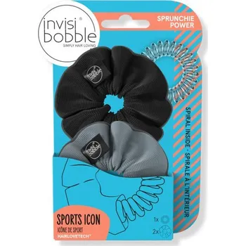 Invisibobble Sprunchie UO Been There Run That sada látkových gumiček do vlasů ve stylu 90. let 2 ks, černá