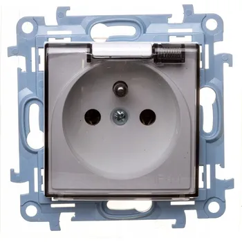 Elektrická zásuvka Jednoduchá zásuvka IP44 s krytem Simon 10 CGZ1B.01/11A bílá