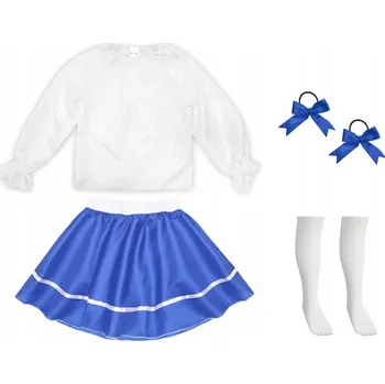 Karnevalový kostým KOSTÝM OUTFIT SUKNĚ BÍLO-MODRÁ 134-140