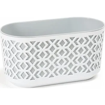 Květináč Lamela LAMELA, truhlík AZTEK 400 mm, šedý