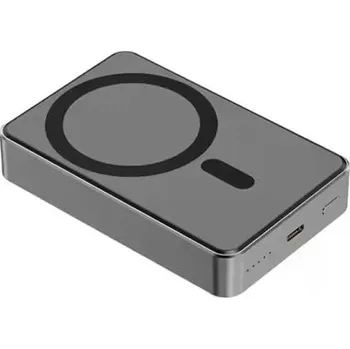 Powerbanka Aluminum Ultrathin Mini Magsafe bezdrátová Powerbanka, 10000mAh, 22,5W, černá