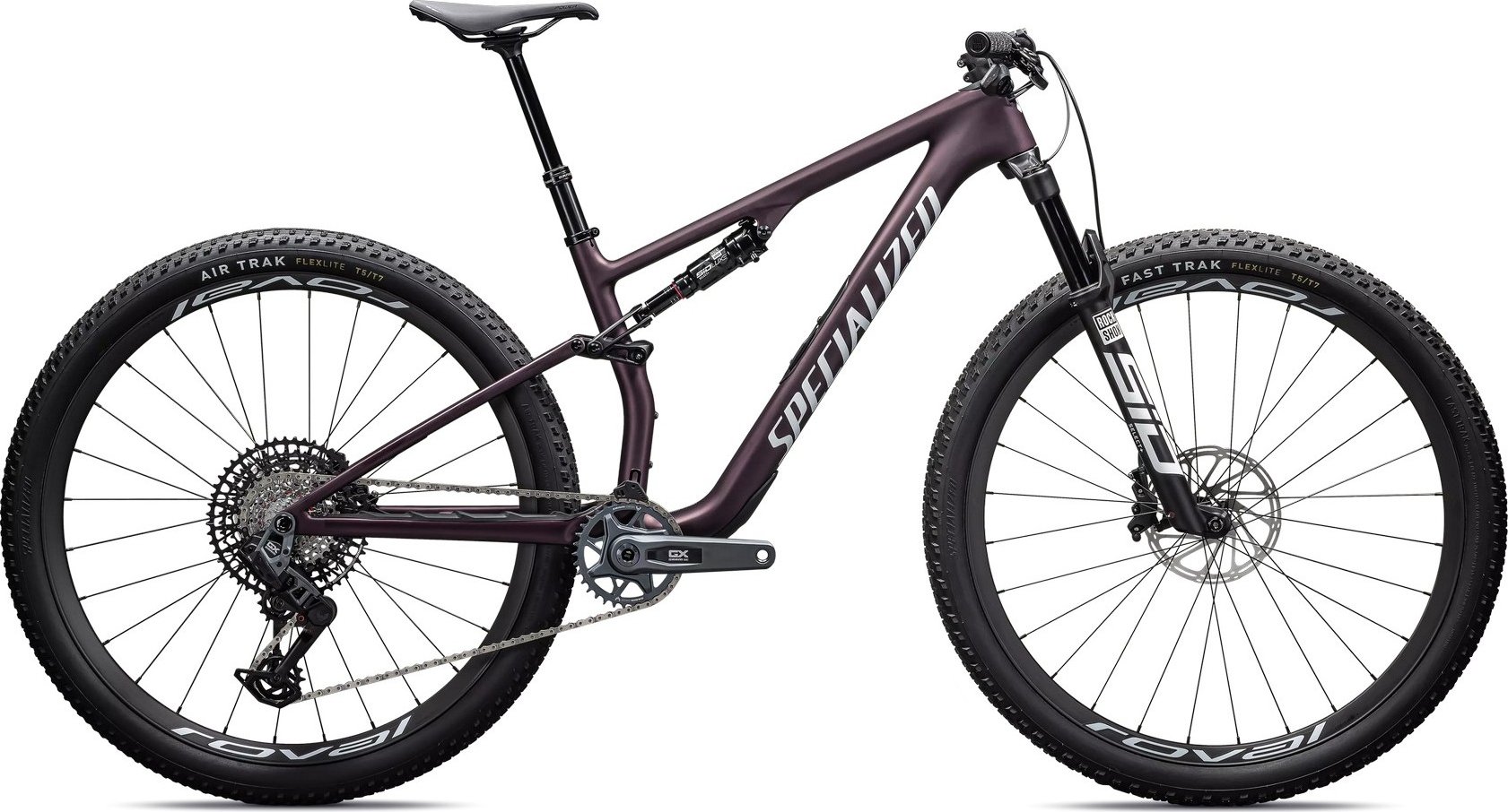 Celoodpružené horské kolo Specialized Epic 8 Expert 2026 Velikost kola: M, Barva kola: Satin Bordeaux Metallic / White, Modelový rok: 2026 Satin Bordeaux Metallic / White