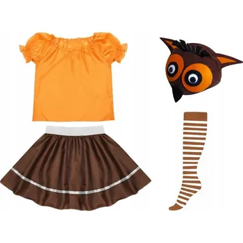 Karnevalový kostým KOSTÝM SOVA SUKNĚ HALENKA ČEPICE 98-110 4el