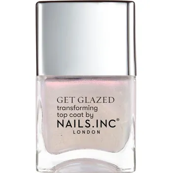 Přípravek na nehty Nails Inc. London Better On Top Quick-Drying Top Coat - Glaze hydratační rychleschnoucí vrchní lak s jemným třpytem 14 ml