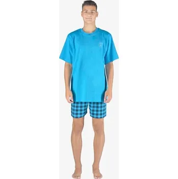 Pánské pyžamo Pánské pyžamo krátké GINO 79156P dunaj lékořice XXL
