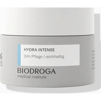 Pleťový krém Biodroga Hydra Intense 24h Care Rich 24hodinová péče pro pocit pružné a jemné pokožky 50 ml