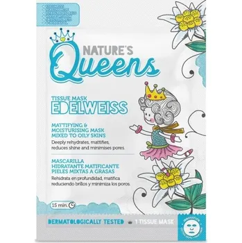 Kosmetika Diet Esthetic Nature's Queens Edelweiss Mattifying & Moisturizing Mask matující pleťová maska 1 ks