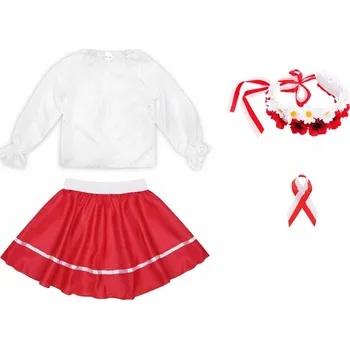 Karnevalový kostým KOSTÝM KROJ KOTYLION HALENKA VĚNEC 134-140 4e