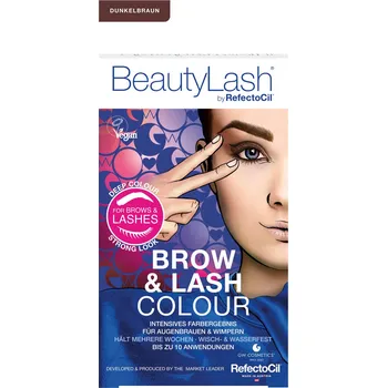 Kosmetika RefectoCil BeautyLash Brown & Lash Colour barva na řasy a obočí 1 ks, Hnědá, 8 aplikací