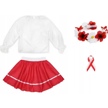 Karnevalový kostým KOSTÝM KROJ KOTYLION HALENKA VĚNEC 134-140 4e