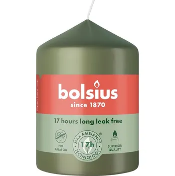Svíčka Bolsius Válec 58x80 Fresh Olive svíčka, zelená 140 gram