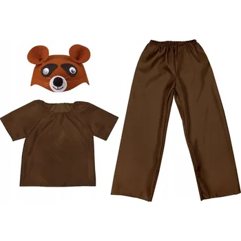 Karnevalový kostým KOSTÝM MEDVÍDKA KOSTÝM MEDVÍDEK SADA PLYŠOVÁ HRAČKA KOSTÝM DEN MEDVÍDKA KARNEVAL 116-128