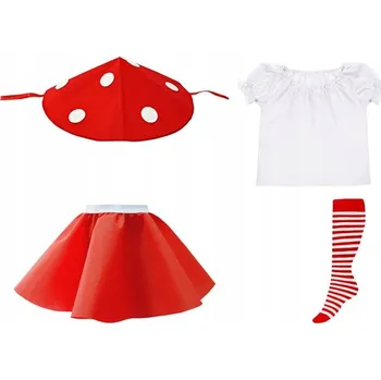 Karnevalový kostým HOUBOVÝ OUTFIT KOSTÝM KLOBOUK 134-140