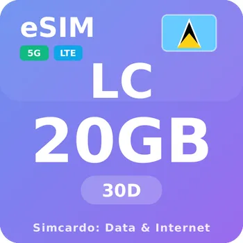 SIM karta Svatá Lucie Mobilní Internet - eSIM 20GB 30 dní datová SIM karta
