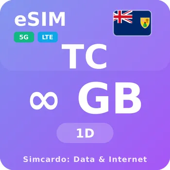 SIM karta Turks a Caicos Neomezený Mobilní Internet - eSIM 1 dní datová SIM karta (esims_ULE_1D_SZ_V2)